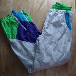 Vintage East West Color Block Lined Wind Pants Joggers